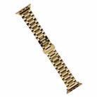For Apple Watch Series 9 45mm Five-Beads Stainless Steel Watch Band(Gold) - 1