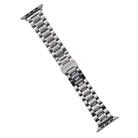 For Apple Watch Series 8 41mm Five-Beads Stainless Steel Watch Band(Silver) - 1