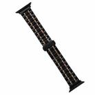 For Apple Watch Series 2 42mm Five-Beads Stainless Steel Watch Band(Black Rose Gold) - 1