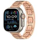 For Apple Watch Ultra 49mm H Slim Stainless Steel Watch Band(Rose Gold) - 1