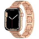 For Apple Watch Series 5 44mm H Slim Stainless Steel Watch Band(Rose Gold) - 1