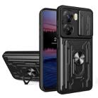 For vivo V29e 5G India Sliding Camshield TPU+PC Phone Case with Card Slot(Black) - 1