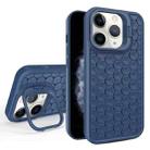 For iPhone 11 Pro Honeycomb Radiating Lens Holder Magsafe Phone Case(Blue) - 1