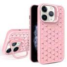 For iPhone 11 Pro Honeycomb Radiating Lens Holder Magsafe Phone Case(Pink) - 1