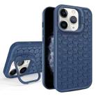 For iPhone 11 Pro Max Honeycomb Radiating Lens Holder Magsafe Phone Case(Blue) - 1