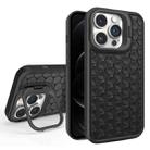 For iPhone 12 Pro Honeycomb Radiating Lens Holder Magsafe Phone Case(Black) - 1