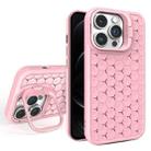 For iPhone 12 Pro Honeycomb Radiating Lens Holder Magsafe Phone Case(Pink) - 1