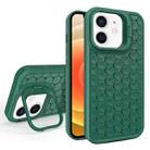 For iPhone 12 Honeycomb Radiating Lens Holder Magsafe Phone Case(Green) - 1