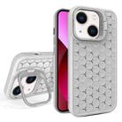 For iPhone 13 Honeycomb Radiating Lens Holder Magsafe Phone Case(Grey) - 1