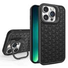 For iPhone 13 Pro Max Honeycomb Radiating Lens Holder Magsafe Phone Case(Black) - 1