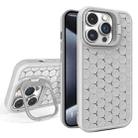 For iPhone 15 Pro Honeycomb Radiating Lens Holder Magsafe Phone Case(Grey) - 1