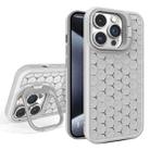 For iPhone 15 Pro Max Honeycomb Radiating Lens Holder Magsafe Phone Case(Grey) - 1