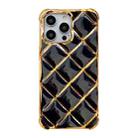 For iPhone 15 Pro Max Electroplated Varnish Diamond TPU Phone Case(Black) - 1