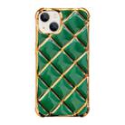 For iPhone 15 Plus Electroplated Varnish Diamond TPU Phone Case(Green) - 1