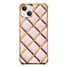 For iPhone 15 Plus Electroplated Varnish Diamond TPU Phone Case(Pink) - 1