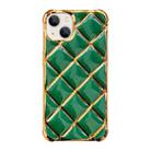 For iPhone 15 Electroplated Varnish Diamond TPU Phone Case(Green) - 1