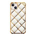 For iPhone 15 Electroplated Varnish Diamond TPU Phone Case(White) - 1