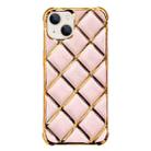 For iPhone 15 Electroplated Varnish Diamond TPU Phone Case(Pink) - 1