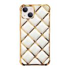 For iPhone 14 Electroplated Varnish Diamond TPU Phone Case(White) - 1