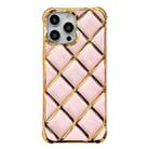 For iPhone 14 Pro Electroplated Varnish Diamond TPU Phone Case(Pink) - 1