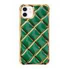 For iPhone 12 Electroplated Varnish Diamond TPU Phone Case(Green) - 1