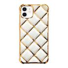 For iPhone 12 Electroplated Varnish Diamond TPU Phone Case(White) - 1