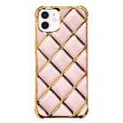 For iPhone 12 Electroplated Varnish Diamond TPU Phone Case(Pink) - 1