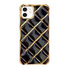 For iPhone 12 Electroplated Varnish Diamond TPU Phone Case(Black) - 1