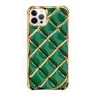 For iPhone 12 Pro Max Electroplated Varnish Diamond TPU Phone Case(Green) - 1