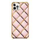 For iPhone 12 Pro Electroplated Varnish Diamond TPU Phone Case(Pink) - 1