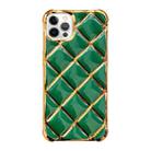 For iPhone 11 Pro Max Electroplated Varnish Diamond TPU Phone Case(Green) - 1