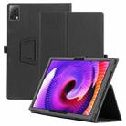 For T-Mobile REVVL Tab 5G 2023 Skin Texture Leather Tablet Case with Holder(Black) - 1