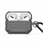 For AirPods Pro DUX DUCIS PECE Series Earbuds Box Protective Case(Grey) - 1