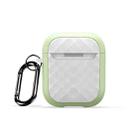 For AirPods 2 / 1 DUX DUCIS PECC Series Earbuds Box Protective Case(Green White) - 1