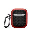 For AirPods 2 / 1 DUX DUCIS PECC Series Earbuds Box Protective Case(Red Black) - 1