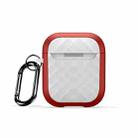 For AirPods 2 / 1 DUX DUCIS PECC Series Earbuds Box Protective Case(Red White) - 1