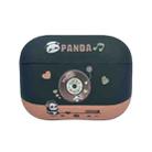 For AirPods Pro 2 Panda Records Pattern Earbuds Box Frosted TPU Case(Black) - 1