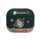 For AirPods 3 Panda Records Pattern Earbuds Box Frosted TPU Case(Black) - 1