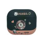 For AirPods Pro Panda Records Pattern Earbuds Box Frosted TPU Case(Black) - 1