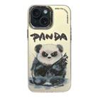 For iPhone 13 Electroplated Lens Ring Cartoon Animal Phone Case(Panda) - 1