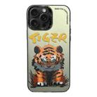 For iPhone 13 Pro Electroplated Lens Ring Cartoon Animal Phone Case(Tiger) - 1