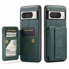 For Google Pixel 8 Pro Fierre Shann Oil Wax Cow Leather Card Holder Back Phone Case(Green) - 1