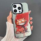 For iPhone 15 Pro Max Dual-sided IMD Animal Graffiti TPU + PC Phone Case(Grinning Cat) - 1