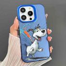 For iPhone 15 Pro Max Dual-sided IMD Animal Graffiti TPU + PC Phone Case(Running Dog) - 1