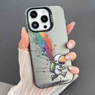 For iPhone 15 Pro Dual-sided IMD Animal Graffiti TPU + PC Phone Case(Running Astronauts) - 1