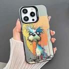 For iPhone 15 Pro Dual-sided IMD Animal Graffiti TPU + PC Phone Case(Furious Dog) - 1