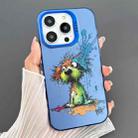 For iPhone 15 Pro Dual-sided IMD Animal Graffiti TPU + PC Phone Case(Fallen Dog) - 1
