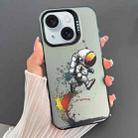 For iPhone 15 Dual-sided IMD Animal Graffiti TPU + PC Phone Case(Strolling Astronauts) - 1