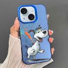 For iPhone 15 Dual-sided IMD Animal Graffiti TPU + PC Phone Case(Running Dog) - 1