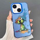 For iPhone 14 Plus Dual-sided IMD Animal Graffiti TPU + PC Phone Case(Fallen Dog) - 1